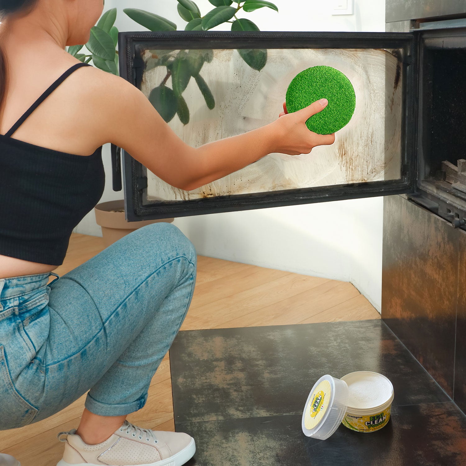 SWOPY CARBON Power - spugna rotonda, 2 funzioni