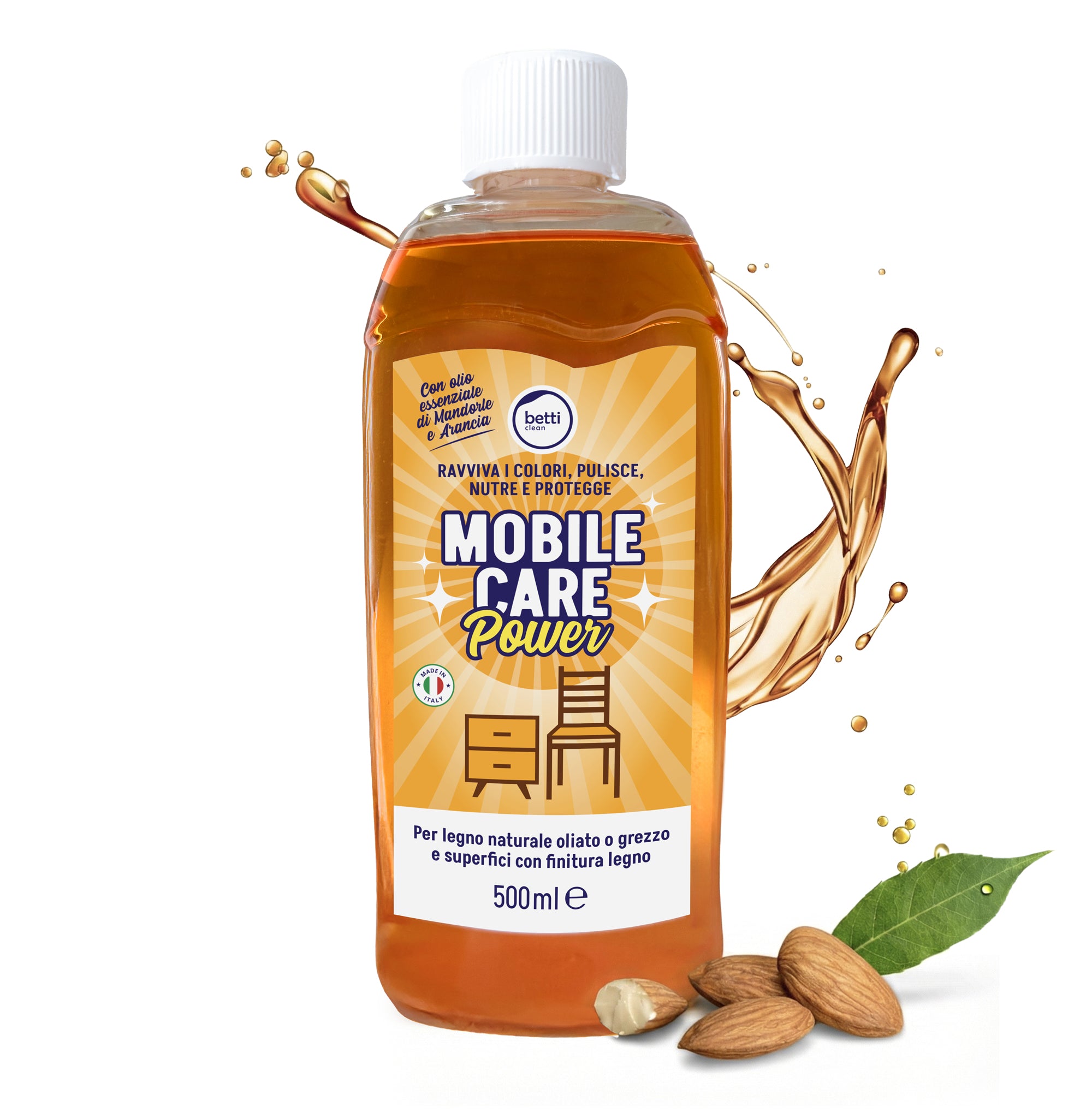 MOBILE CARE Power – Olio 3in1: detergente, nutriente e protettivo per mobili