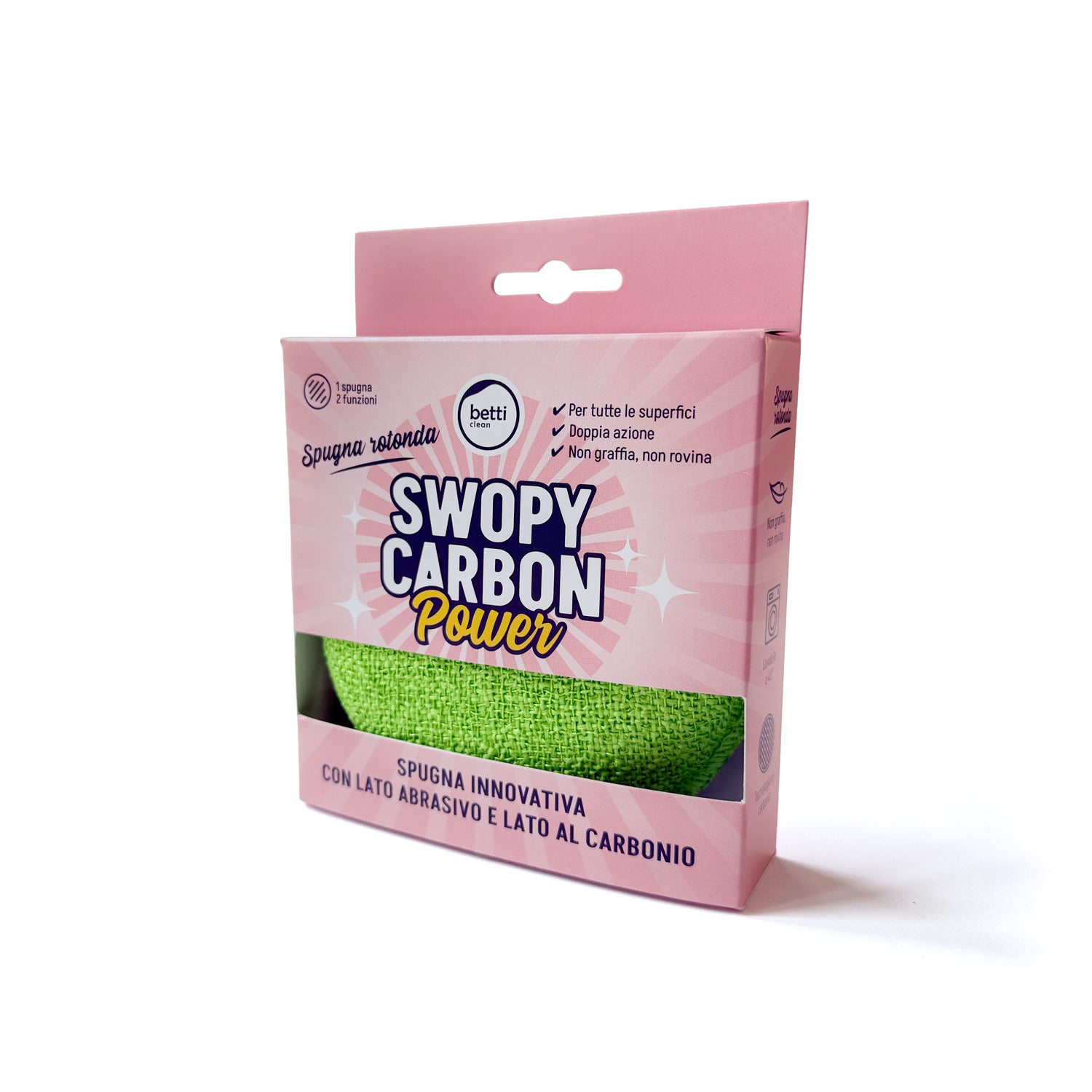 SWOPY CARBON Power - spugna rotonda, 2 funzioni