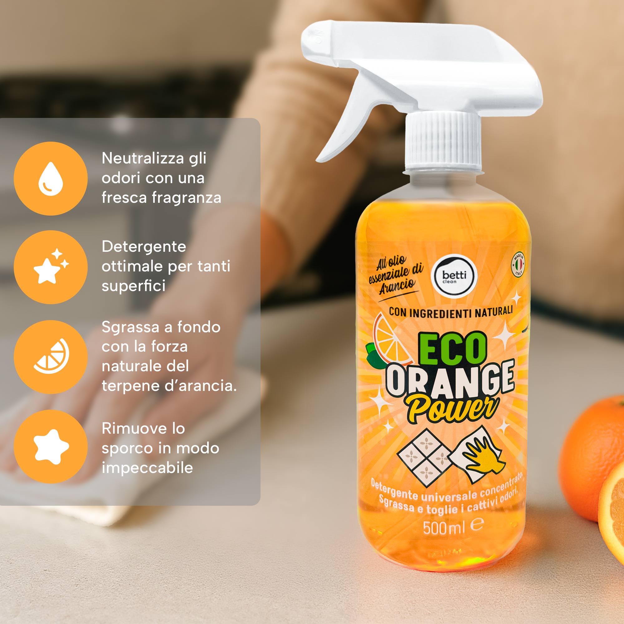 ECO ORANGE Power - Sgrassatore Universale ad alta concentrazione