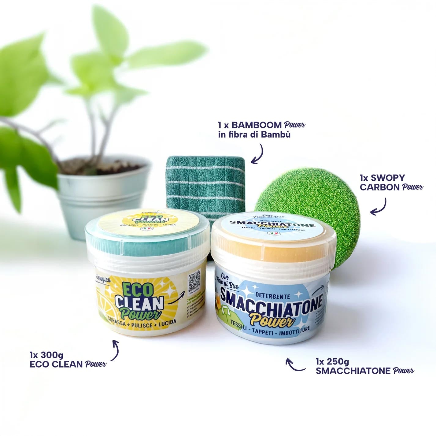 KIT - Basic Clean DUO: SMACCHIATONE Power 250g e ECO CLEAN Power 300g