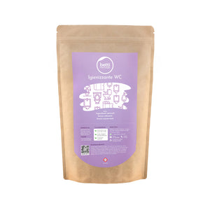 busta marrone con etichetta viola igienizzante wc