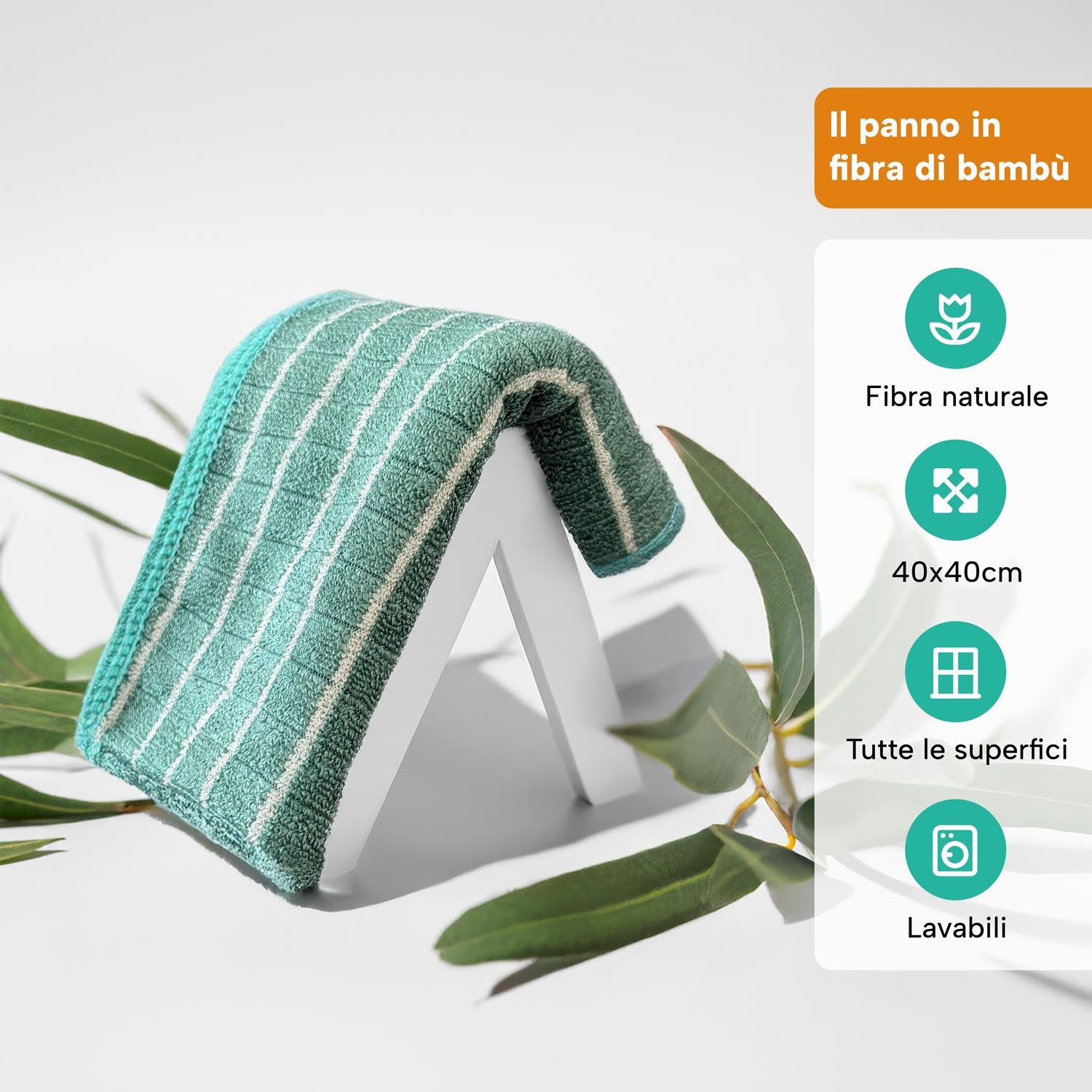 Kit 4 panni in fibra di bambù