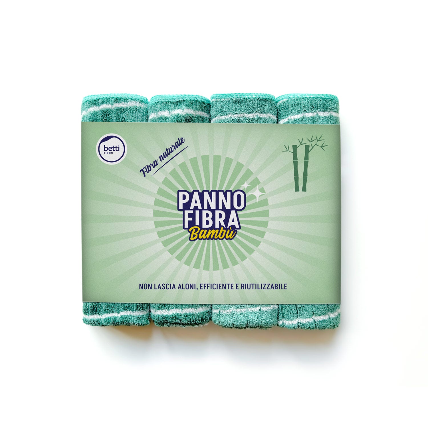 Kit 4 panni in fibra di bambù