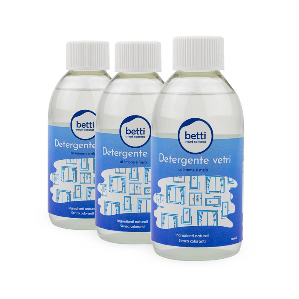 Detergente vetri al limone e mela Betti Clean - Multipack