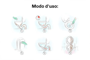 illustrazioni di wc, prima e dopo essere pulito
